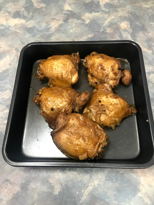 Chicken adobo ready to serve