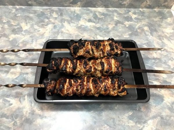 cooked chicken shashlik
