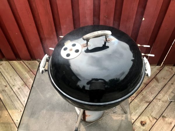 chicken shashlik being cooked