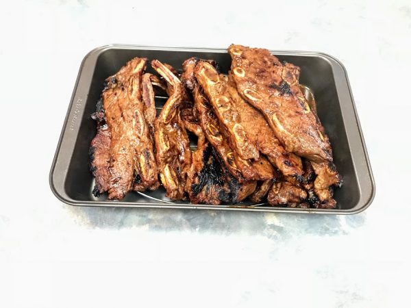 Grilled spicy Korean BBQ short ribs