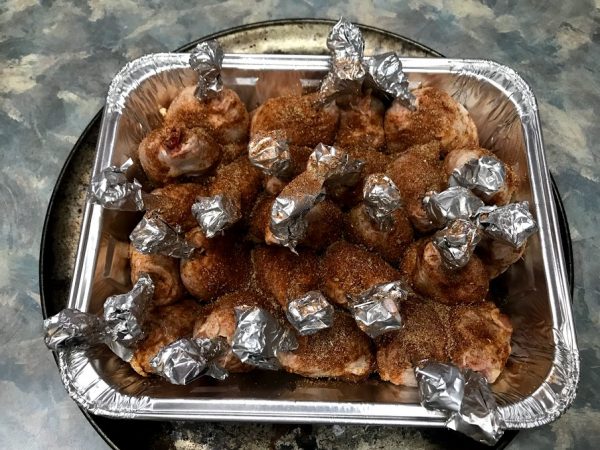 foiled chicken lollipops