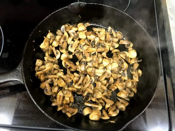 Sauteed mushrooms browned