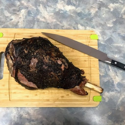 Smoked leg of lamb