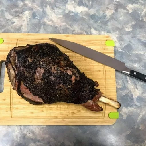 Smoked leg of lamb