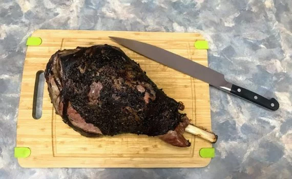 Smoked leg of lamb