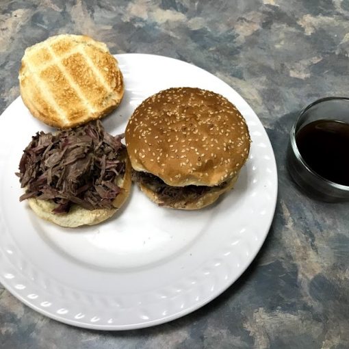 Smoked pulled lamb
