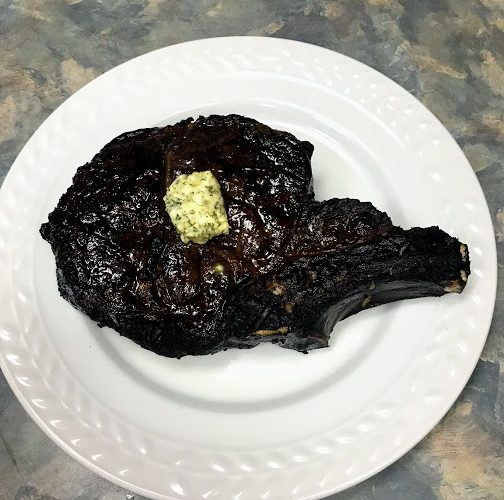 garlic parsley compound butter on steak