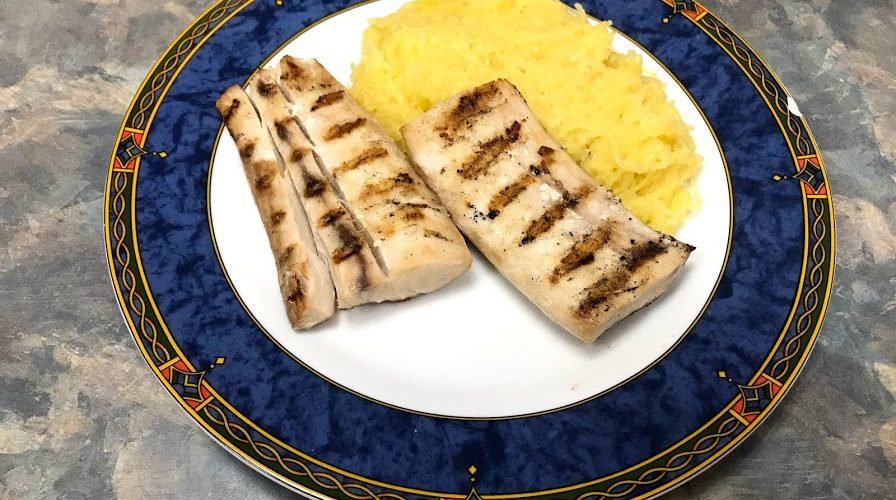 grilled mahi-mahi with spaghetti squash