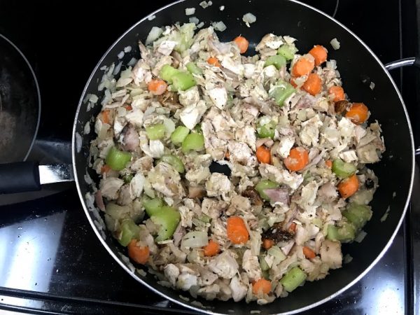 mirepoix and chicken