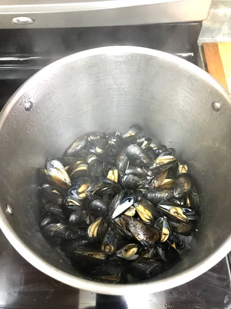 steamed-mussels-in-pot Steamed mussels in pot