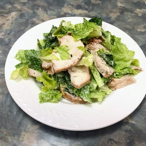 Grilled chicken caesar salad