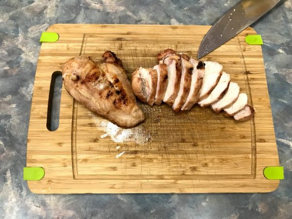 sliced chicken for salad